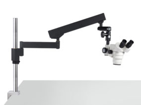 Forensics stereo microscope with flex stand