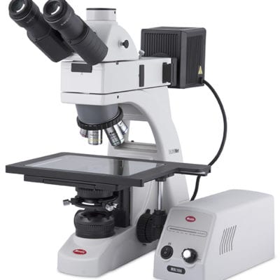 Motic Materials Compound Metallurgical Microscope Trinocular Head 6" x 4" Stage