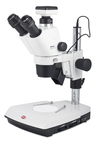 Motic SMZ 171 TLED stereo microscope with moticam