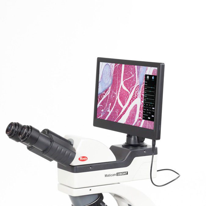 Digital Lab microscope microscopy screening with small footprint