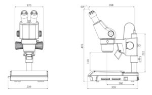 OEM Stereo Zoom Microscope optics SMZ 171 60°